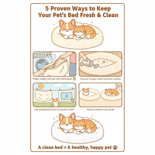 🐾 5 Proven Ways to Keep Your Pet’s Bed Fresh, Clean, and Bacteria-Free